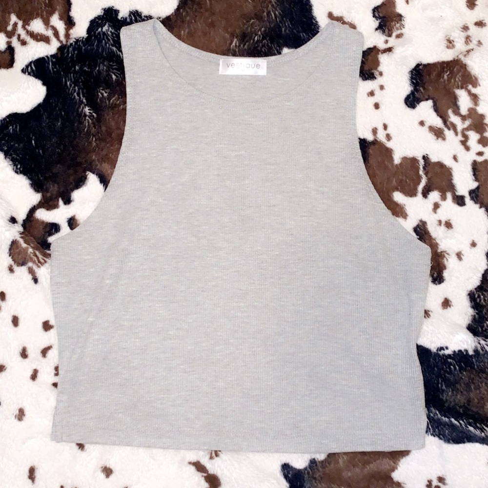 Vestique grey crop top